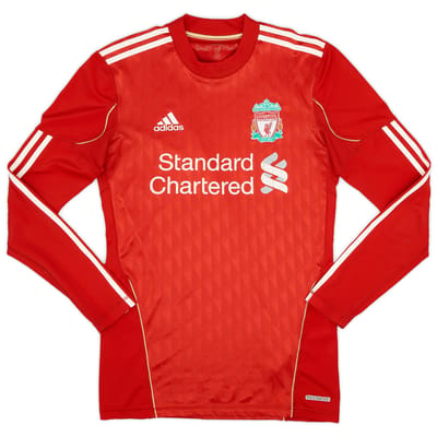 2010-12 Liverpool Player Issue TechFit Home L/S Shirt - 6/10 - (M)