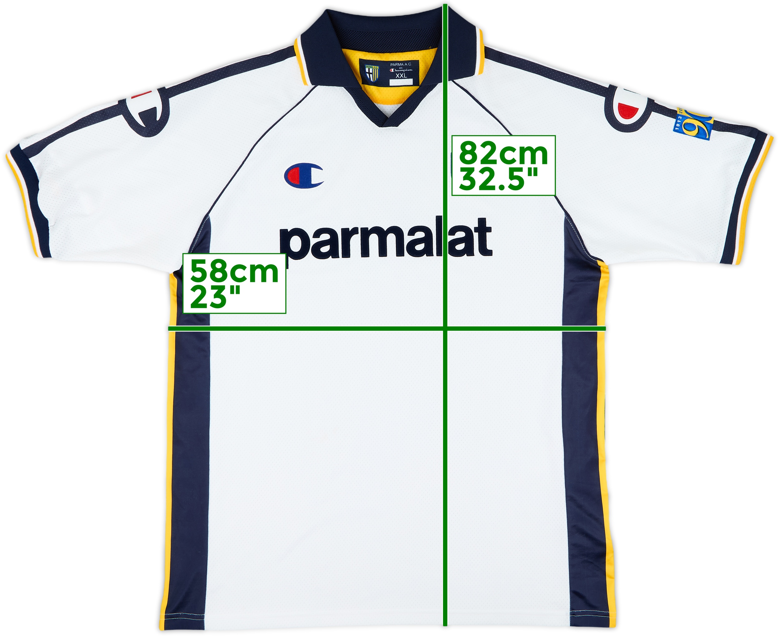 Champion PARMA 03-04 ユニフォーム Tシャツ 半袖 パルマ Champion パルマ 03/04 90周年 ユニフォーム ホーム半袖【デッド
