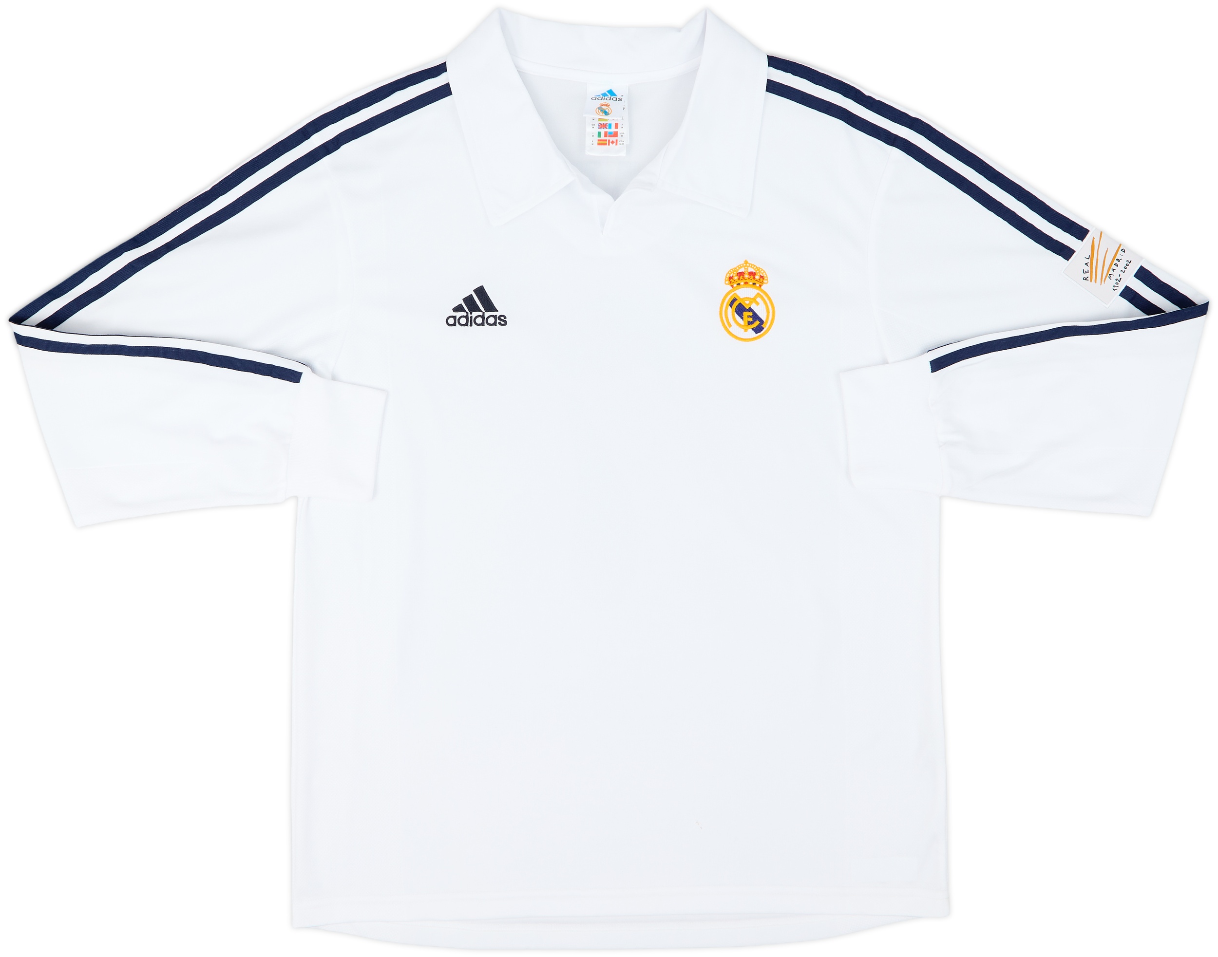 adidas Real Madrid Mens LS Home Shirt 2001/02 | RMDH01880411used