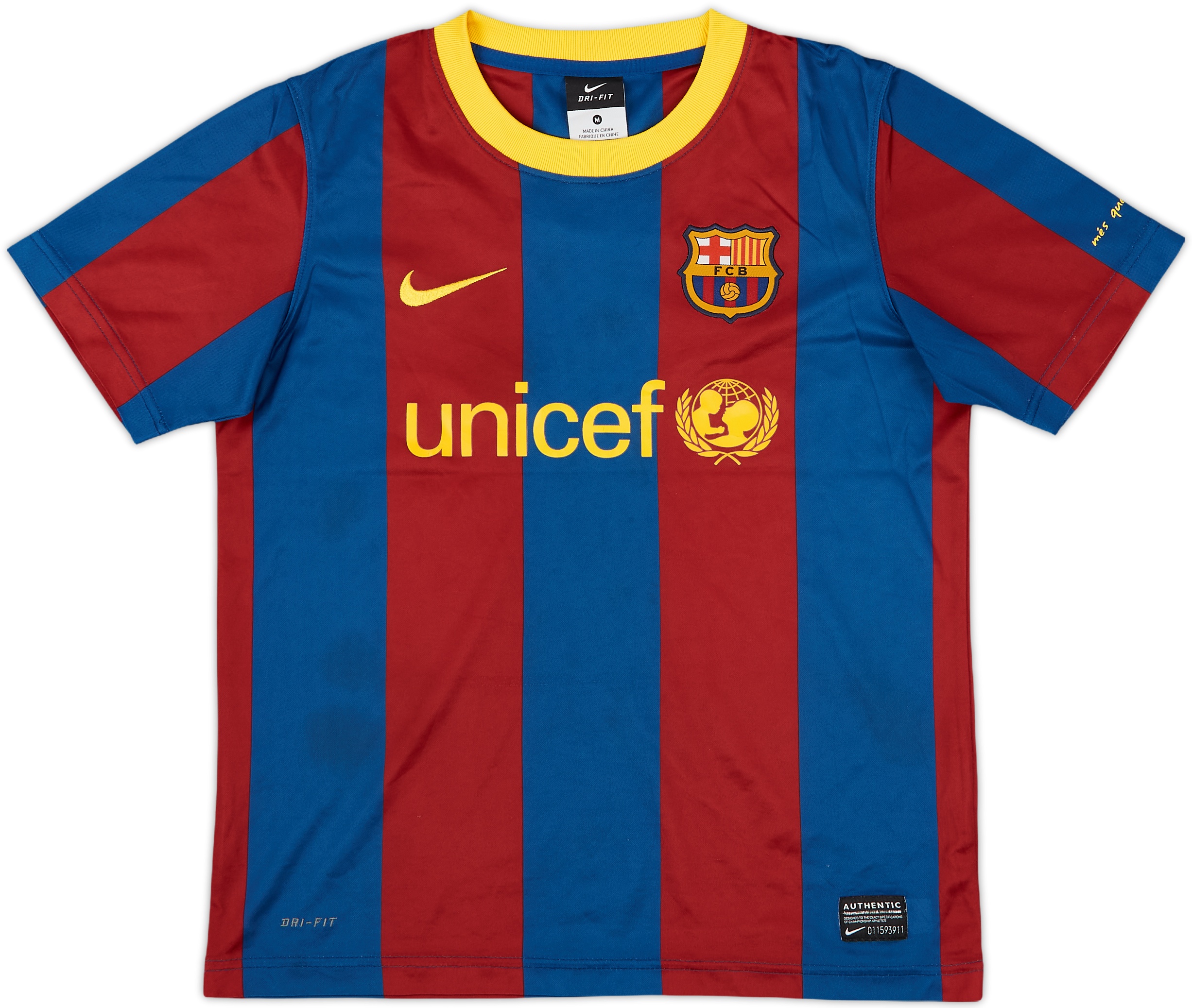 FC Barcelona 2010年 ポロシャツ 【貴重】 2010-11 Barcelona Home Shirt - 8/10 - (M.Boys)