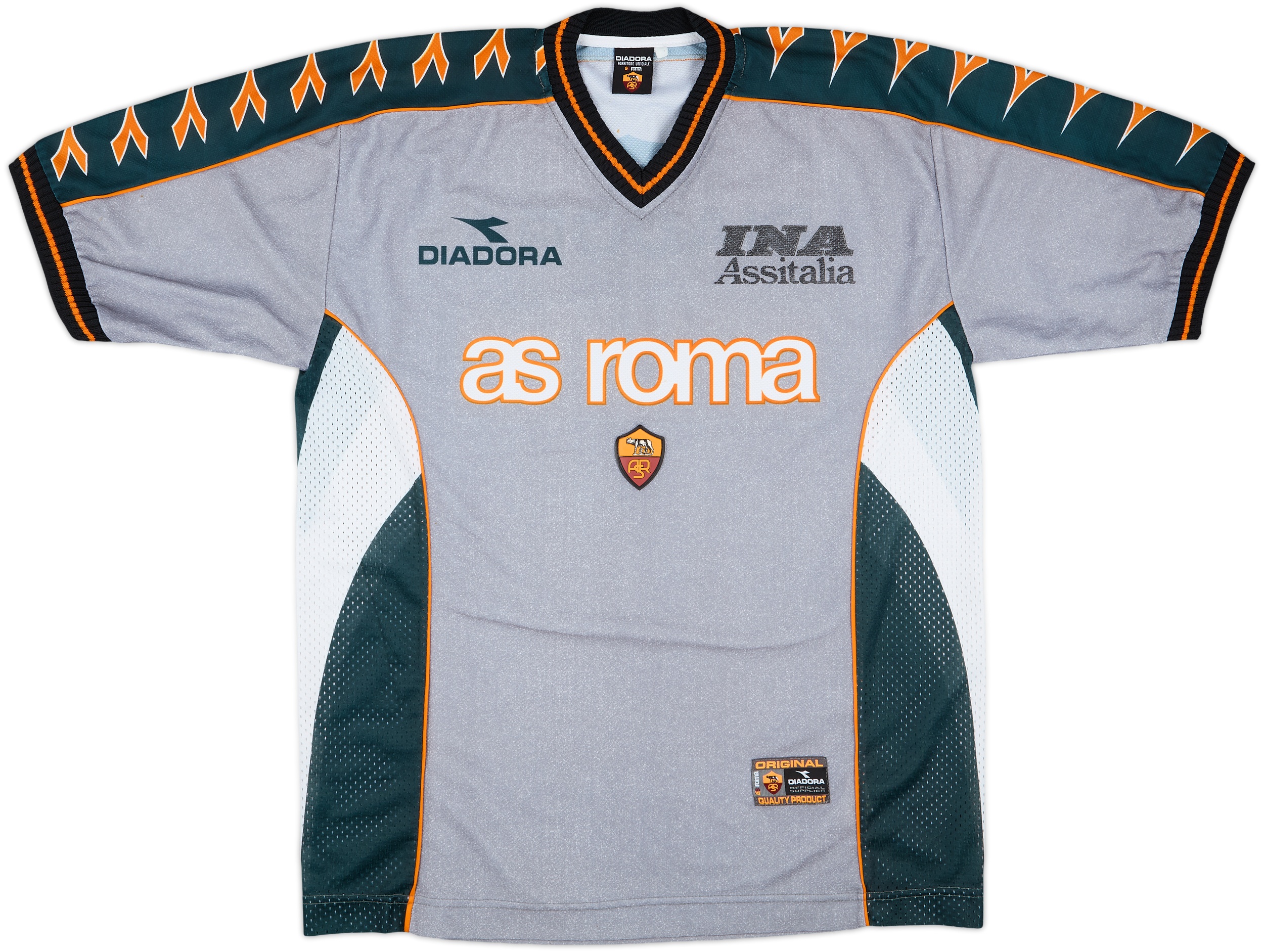 1999-00 Roma Diadora Training Shirt - 6/10 - (L)