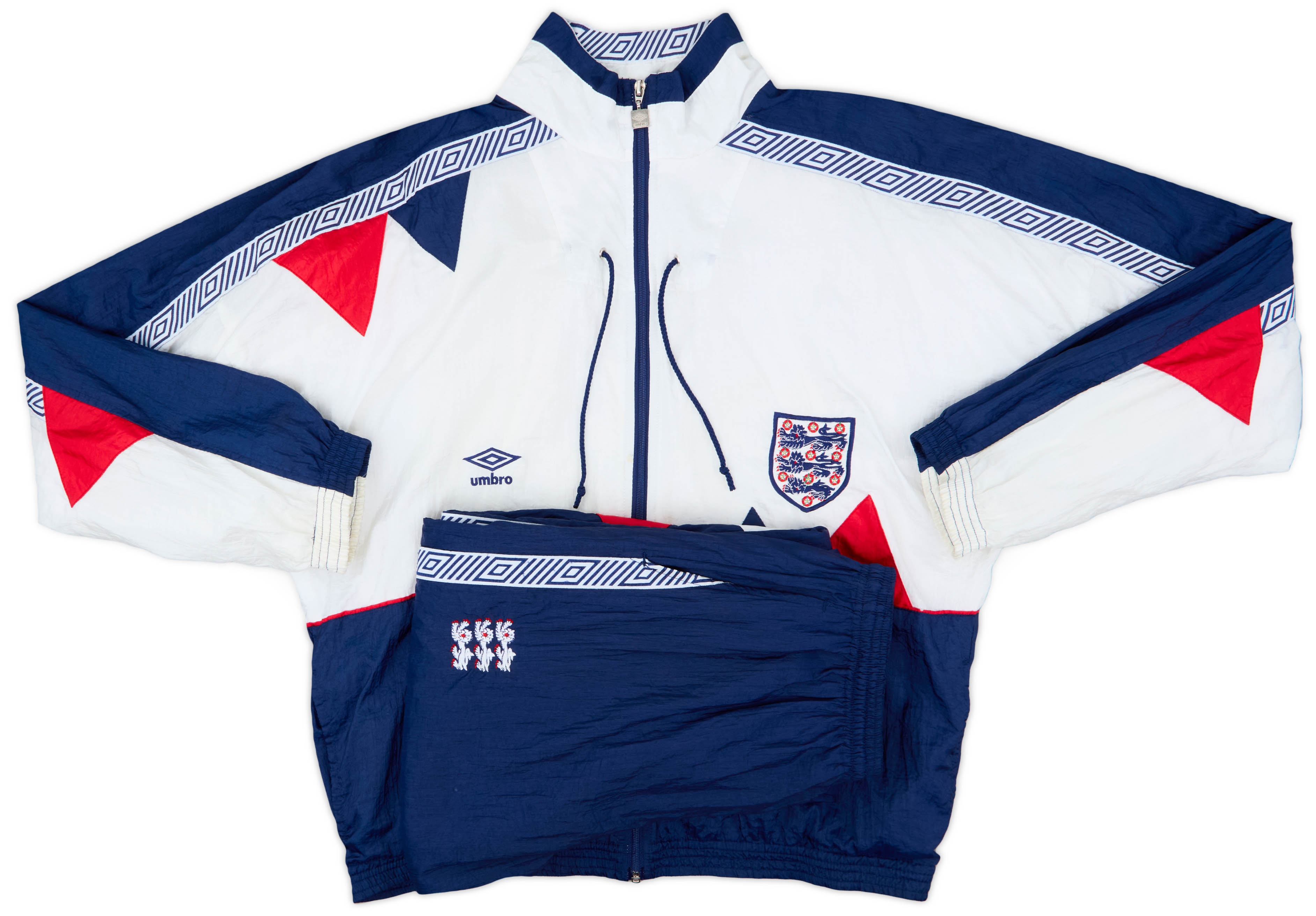 1990-92 England Umbro Tracksuit - 8/10 - (M)