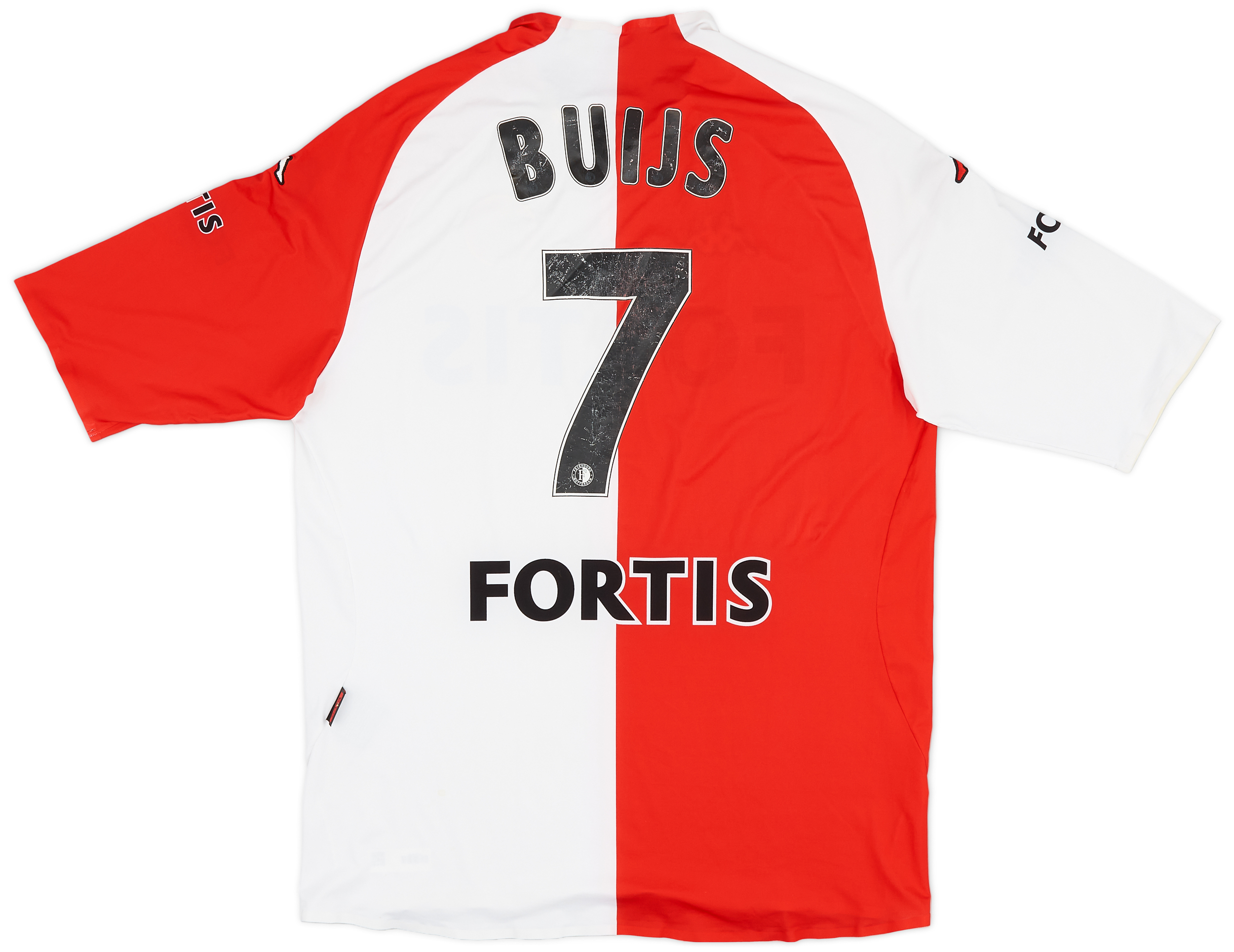 【レア】 Feyenoord UNIFORM ENGLAND製 2006-07 Feyenoord Player Issue Home Shirt Buijs #7 - 6/10 - (XL)