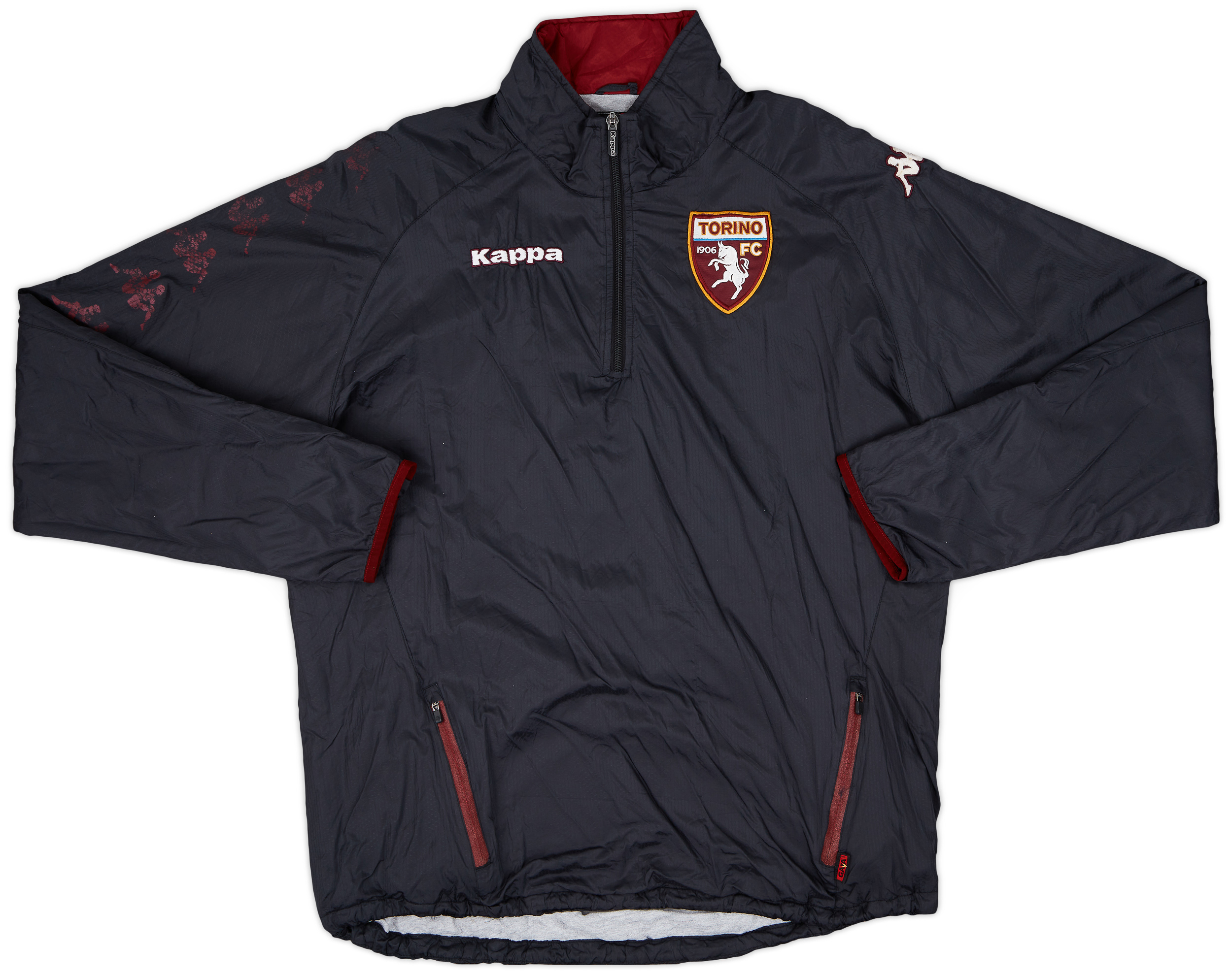 2010-11 Torino Kappa Top de entrenamiento con cremallera de un