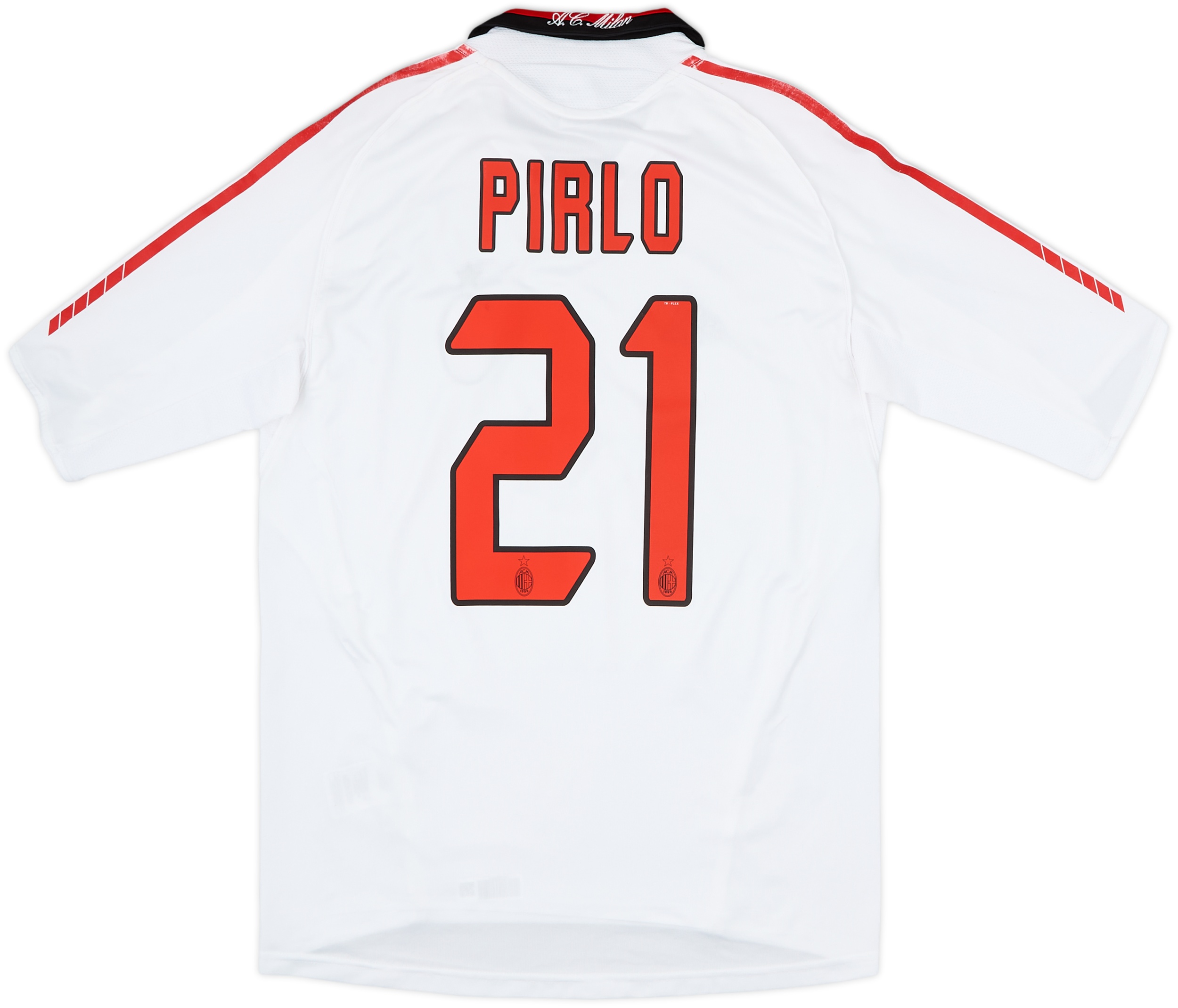  AC Milan Pirlo 21 Jersey 白赤Mサイズ 2005-06 AC Milan Away Shirt Pirlo #21 - 6/10 - (M)
