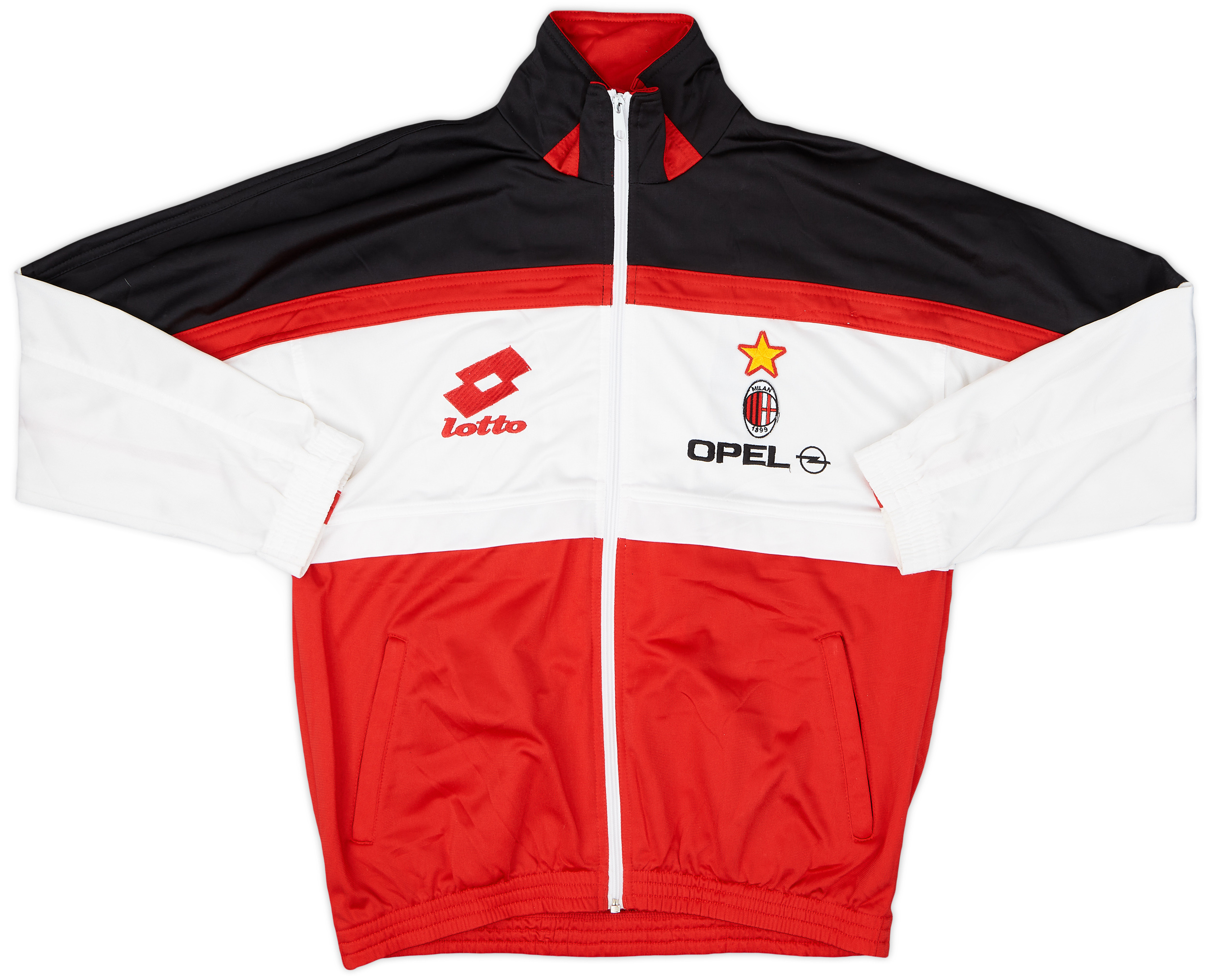 希少品 Lotto 94-95 AC MILAN アウェー トラックジャケット 1994-95 AC Milan Lotto Track Jacket - 8/10 - (M)