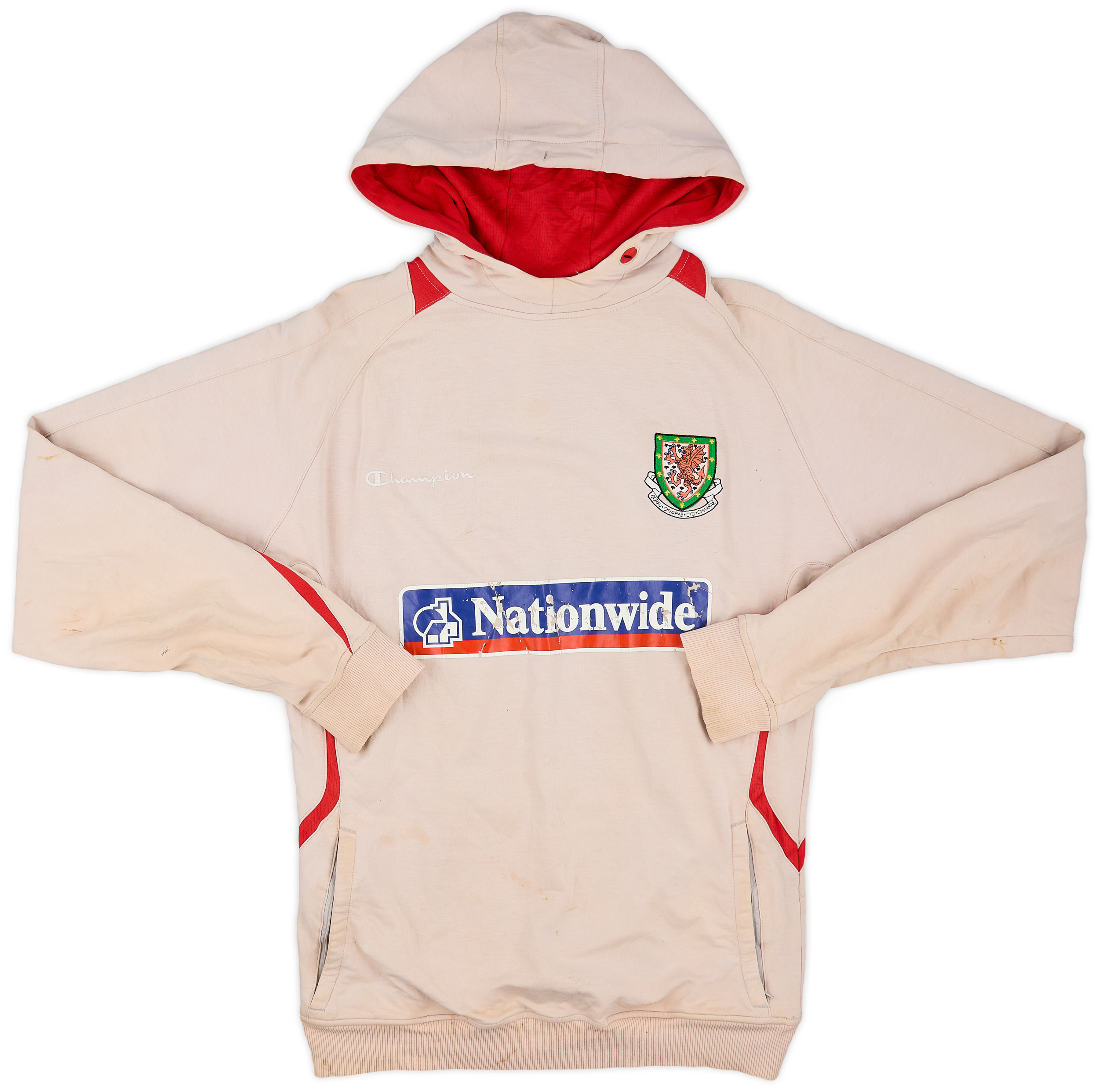サッカー ウェールズ代表 2008 Champion スウェット フリース 長袖 2008-09 Wales Champion Hooded Jacket - 3/10 - (S)