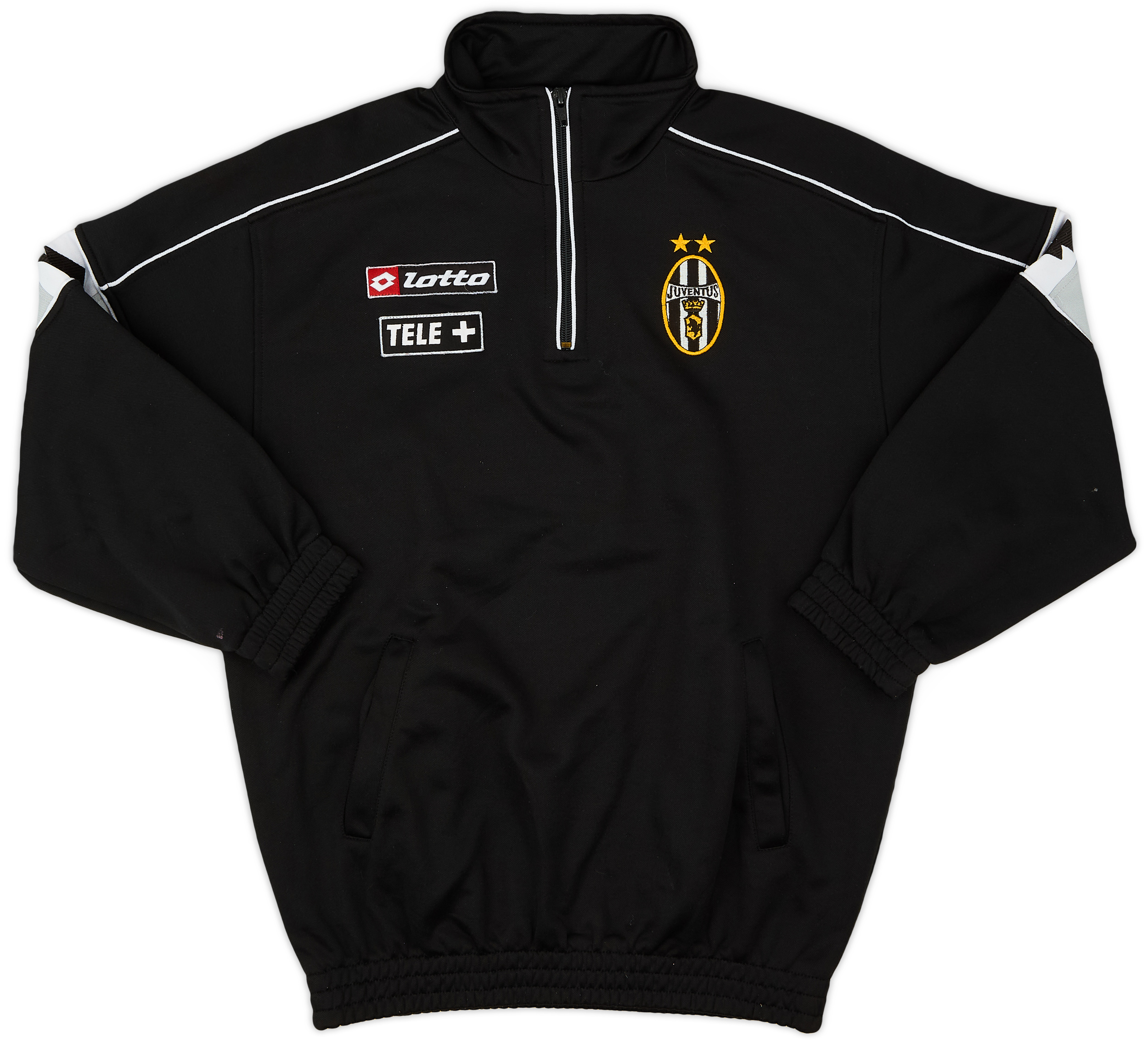 2000-01 Juventus Lotto 1/4 Zip Drill Top - 9/10 - (XL.Boys)
