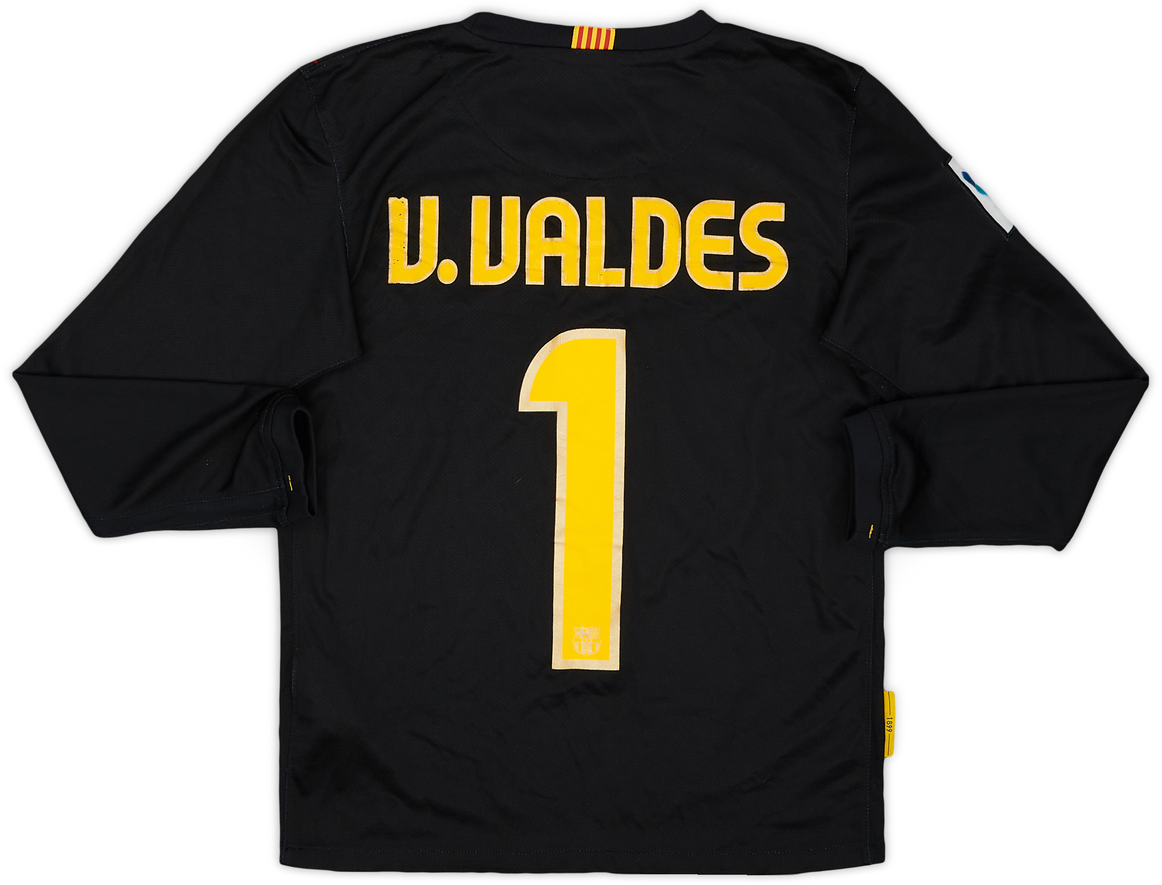 2009-10 Barcelona GK Shirt V.Valdes #1 - 6/10 - (L.Boys)