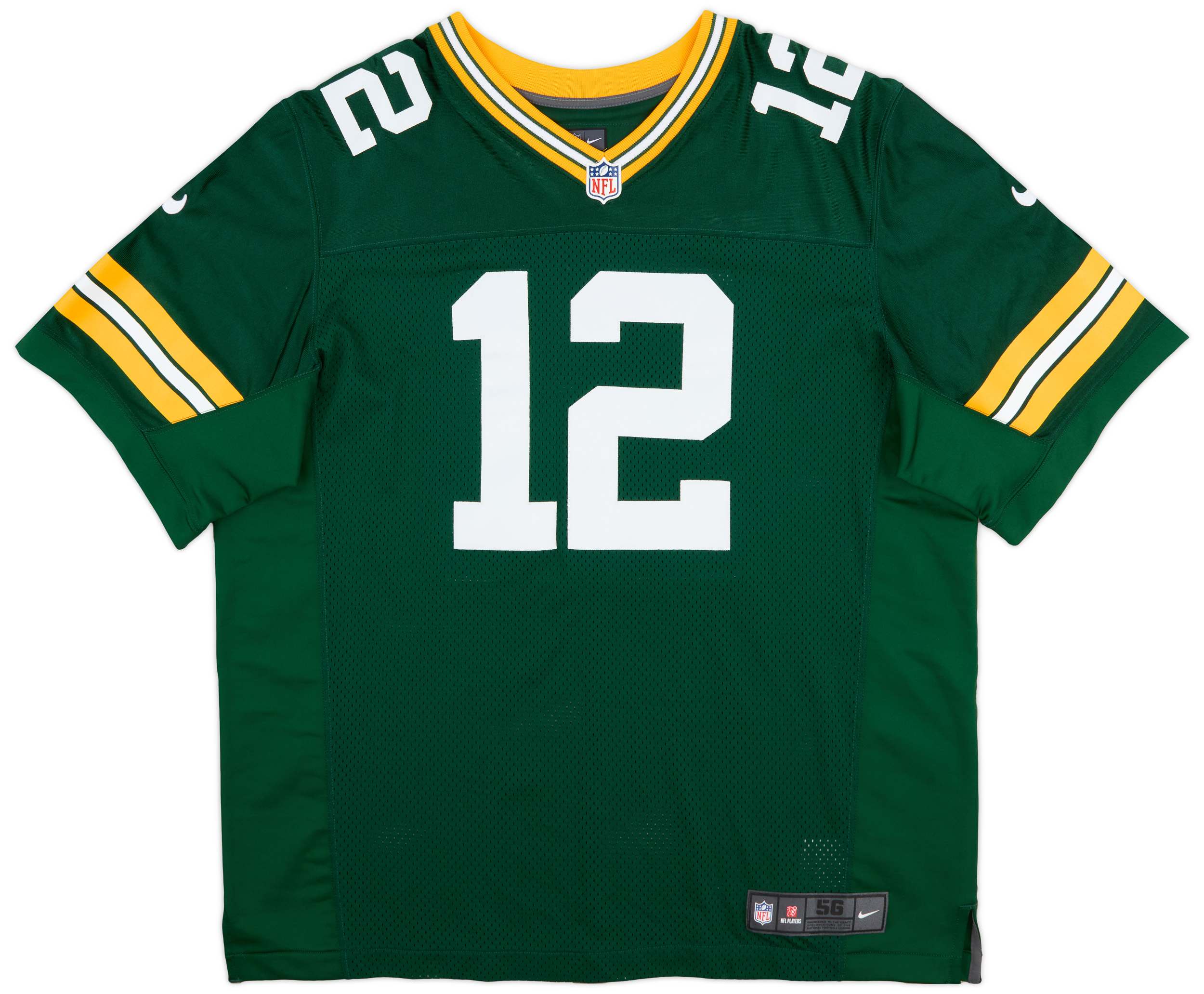 2012-22 Green Bay Packers Rodgers #12 Nike Authentic Home Jersey