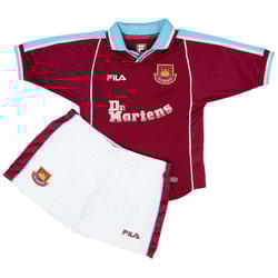 1999-01 West Ham Home Shirt and Shorts - 8/10 - (M.Boys)
