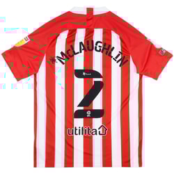 2020-21 Sunderland Match Issue Signed Home Shirt McLaughlin #2