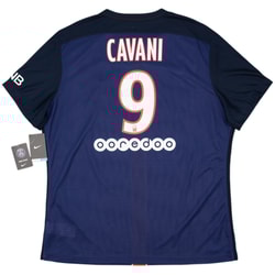 2015-16 Paris Saint-Germain Authentic Home Shirt Cavani #9 (XXL)