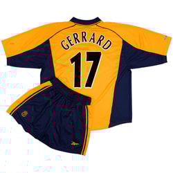 2000-02 Liverpool Away Shirt & Shorts Gerrard #17 - 9/10 - (XL)
