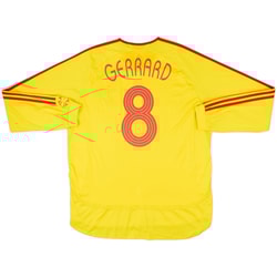 2006-07 Liverpool Away L/S Shirt Gerrard #8 - 8/10 - (XL)