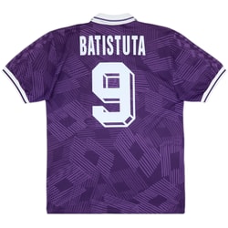 1991-92 Fiorentina Home Shirt Batistuta #9 - 9/10 - (L)