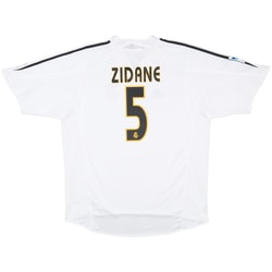 2004-05 Real Madrid Home Shirt Zidane #5 - 9/10 - (XL)