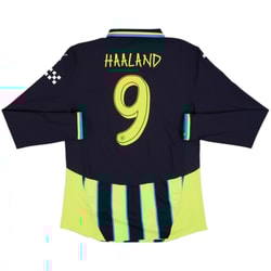 2024-25 Manchester City Authentic Away L/S Shirt Haaland #9 - 10/10 - (M)