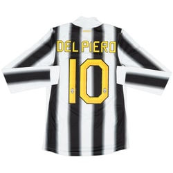 2011-12 Juventus Prototype Authentic Home L/S Shirt Del Piero #10 - 6/10 - (S)