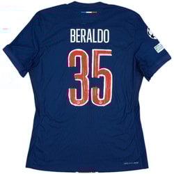 2024-25 Paris Saint-Germain Match Issue Champions League Home Shirt Beraldo #35