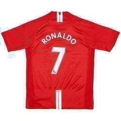 2007-09 Manchester United Home Shirt Ronaldo #7 - 5/10 - (M.Boys)