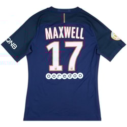 2016-17 Paris Saint-Germain Match Issue Home Shirt Maxwell #17