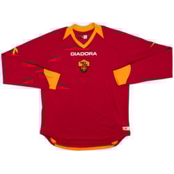 2006-07 Roma Home L/S Shirt - 7/10 - (XS)