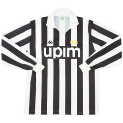 1989-90 Juventus Basic European Home L/S Shirt #11 - 8/10 - (XL)