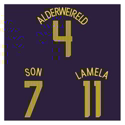 2017-18 Tottenham Third European Name Set
