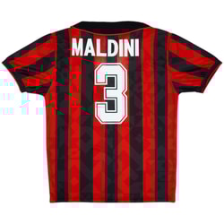 1994-95 AC Milan Home Shirt Maldini #3 - 8/10 - (L)