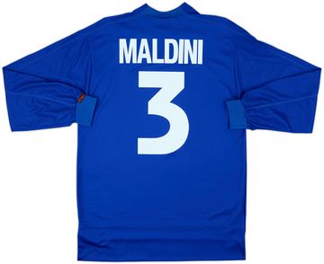 1998-99 Italy Home L/S Shirt Maldini #3