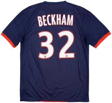 2013-14 Paris Saint-Germain Home Shirt Beckham #32 - 8/10 - (M)