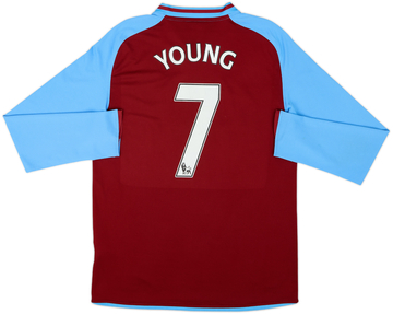 2009-10 Aston Villa Home L/S Shirt Young #7