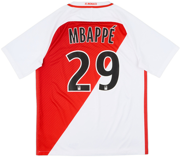 2016-17 Monaco Home Shirt Mbappe #29