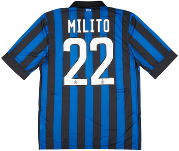 2011-12 Inter Milan Home Shirt Milito #22