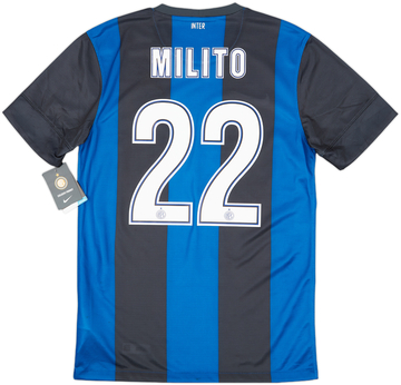 2012-13 Inter Milan Home Shirt Milito #22