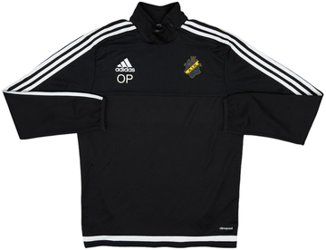 2014 AIK Stockholm Staff Issue adidas 1/4 Zip Drill Top OP