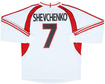 2000-02 AC Milan Player Issue Away L/S Shirt Shevchenko #7