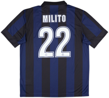 2013-14 Inter Milan Home Shirt Milito #22