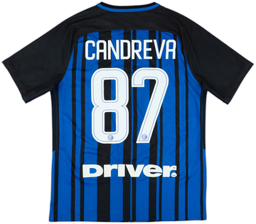 2017-18 Inter Milan Home Shirt Candreva #87