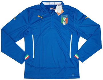 2014-15 Italy Authentic Home L/S Shirt