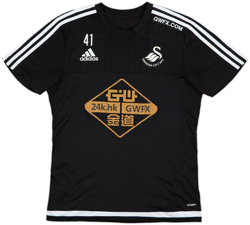 2015-16 Swansea Player Issue adidas Training Shirt #41