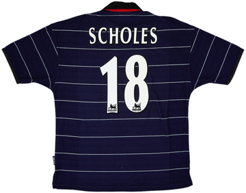 1999-00 Manchester United Away Shirt Scholes #18