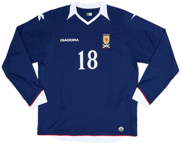 2008-09 Scotland Home L/S Shirt #18