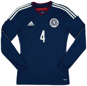 2014-15 Scotland Player Issue Home L/S Shirt #4
