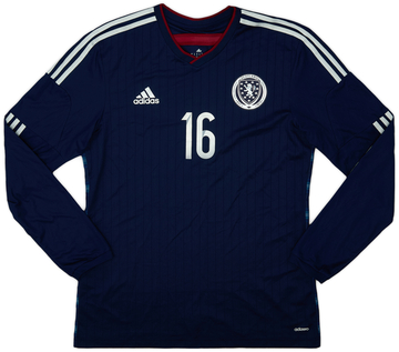 2014-15 Scotland Player Issue Home L/S Shirt #16