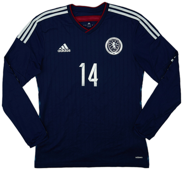 2014-15 Scotland Player Issue Home L/S Shirt #14