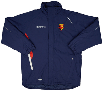 2005-06 Watford Diadora Hooded Padded Bench Coat