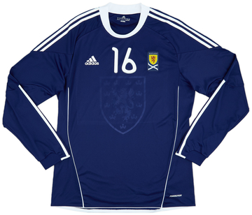 2010-11 Scotland Player Issue Home L/S Shirt #16