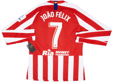 2019-20 Atletico Madrid Authentic Home L/S Shirt Joao Felix #7